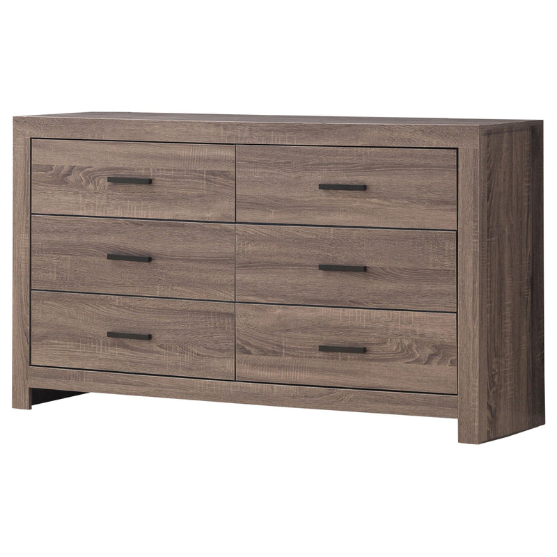 Brantford 6-drawer Dresser Barrel Oak - detail 4