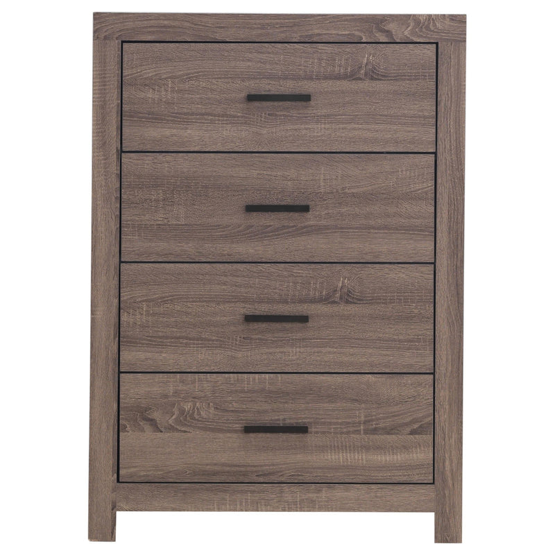 Brantford 4-drawer Bedroom Chest Barrel Oak - detail 3
