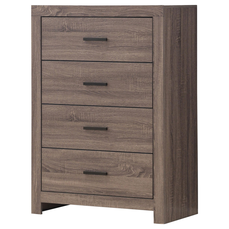 Brantford 4-drawer Bedroom Chest Barrel Oak - detail 4