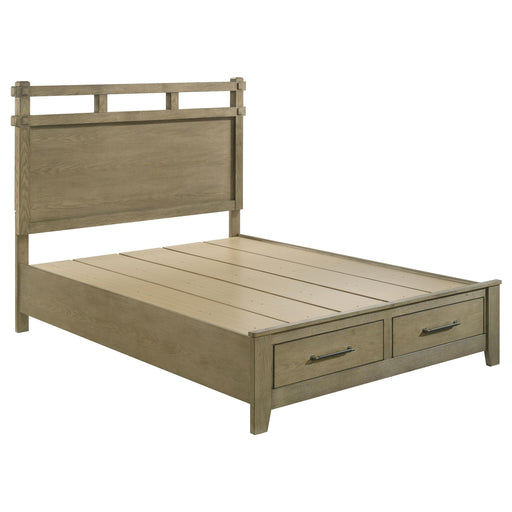 Hazlewood 59-inch Queen Panel Storage Bed Vineyard Oak - alternate view