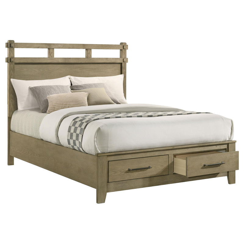 Hazlewood 59-inch Queen Panel Storage Bed Vineyard Oak - detail 3