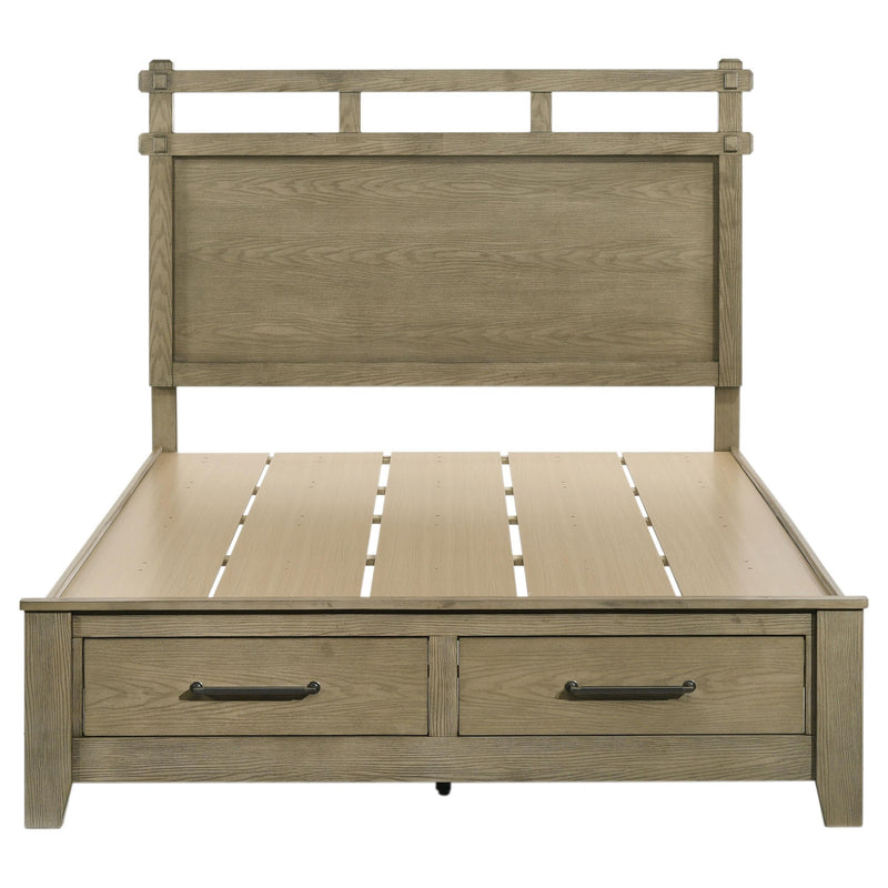 Hazlewood 59-inch Queen Panel Storage Bed Vineyard Oak - detail 4
