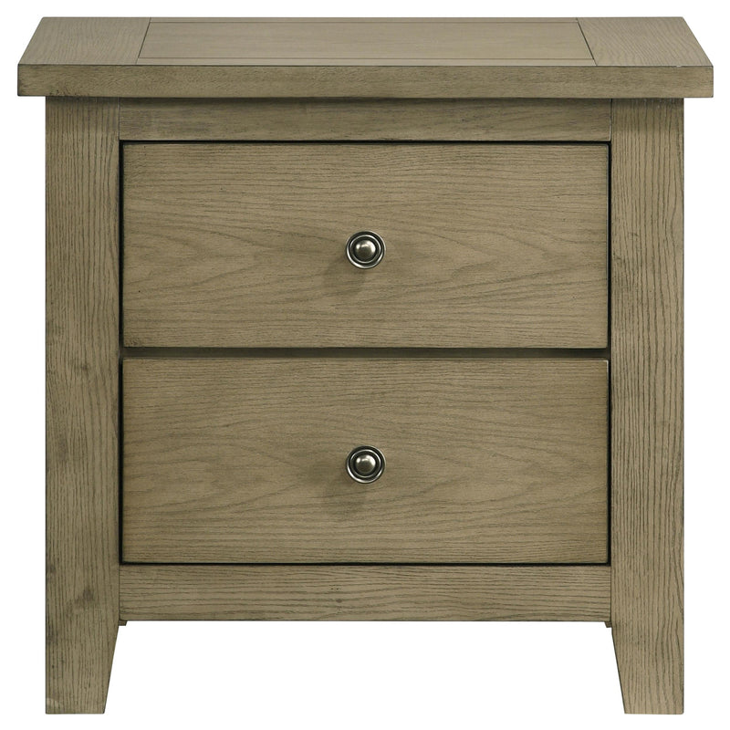 Hazlewood 2-drawer Nightstand Bedside Table Vineyard Oak - detail 3
