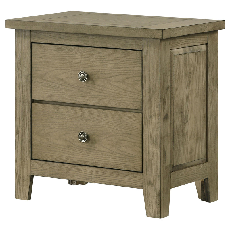 Hazlewood 2-drawer Nightstand Bedside Table Vineyard Oak - detail 4