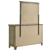 Hazlewood 6-drawer Bedroom Dresser with Mirror Vineyard Oak - detail 6