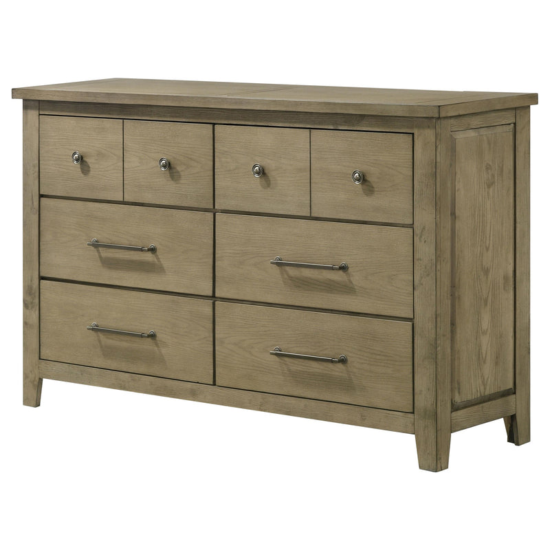 Hazlewood 6-drawer Bedroom Dresser Cabinet Vineyard Oak - detail 4