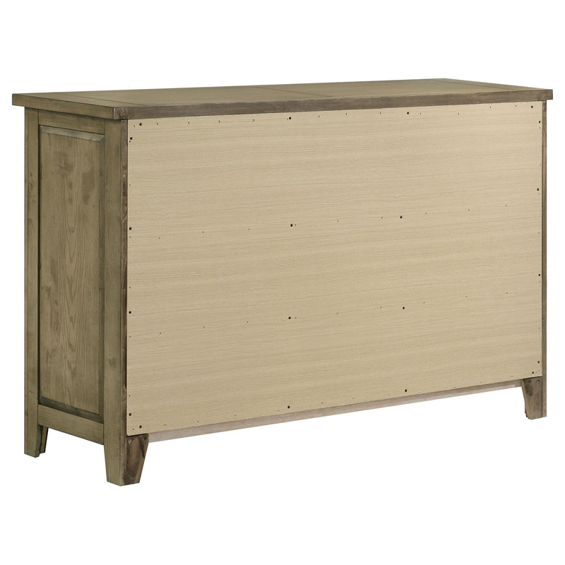 Hazlewood 6-drawer Bedroom Dresser Cabinet Vineyard Oak - detail 6