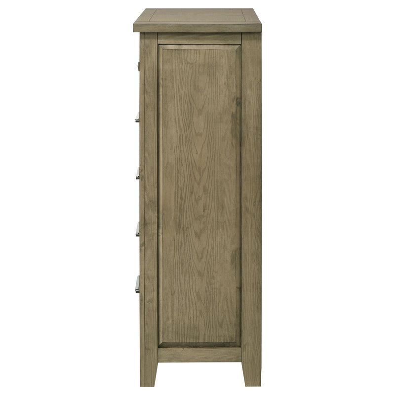Hazlewood 5-drawer Bedroom Chest of Drawers Vineyard Oak - detail 5