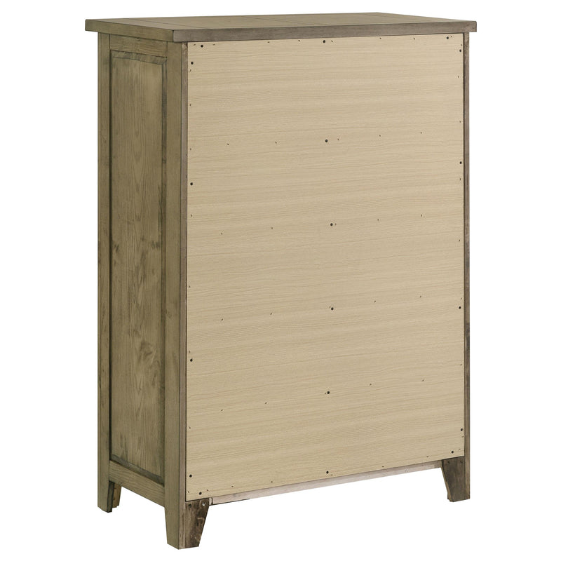 Hazlewood 5-drawer Bedroom Chest of Drawers Vineyard Oak - detail 6