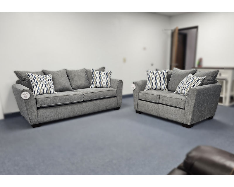 Harris Smoke Sofa & Loveseat