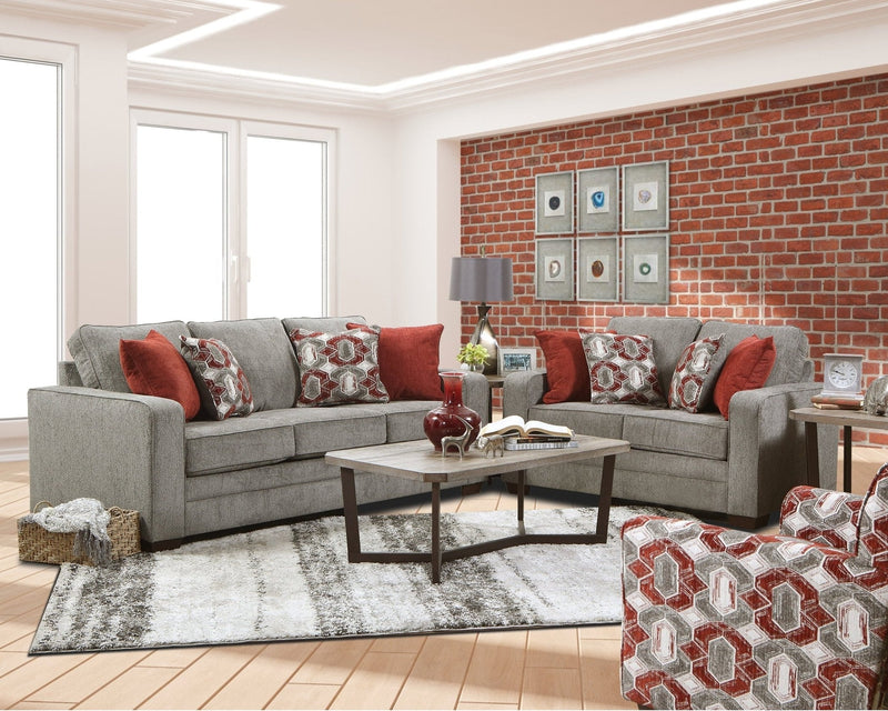 Barringer Sofa & Loveseat - Charcoal