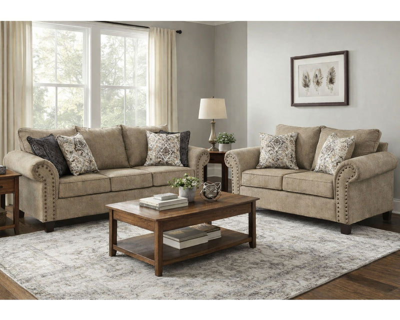 Beige Laruso Sofa & Loveseat