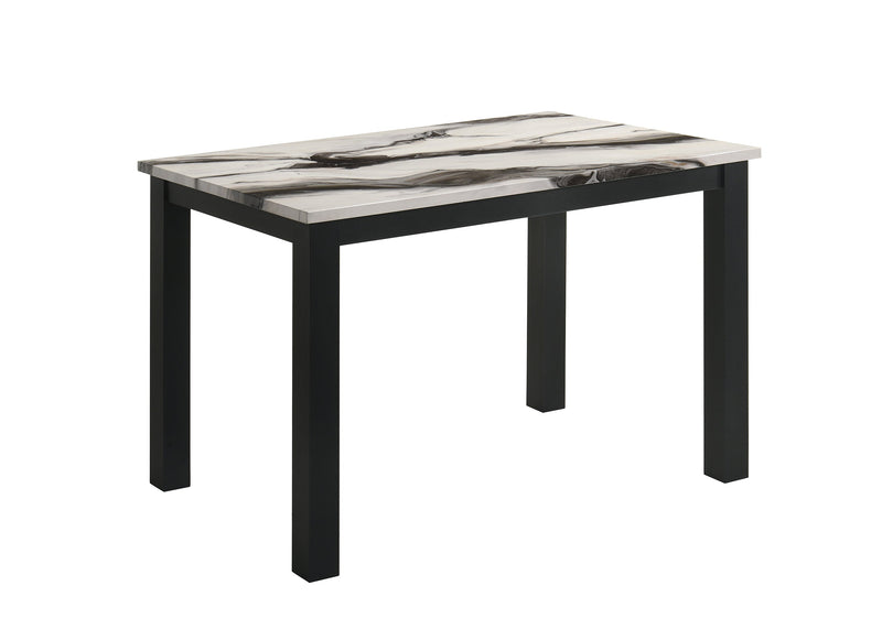 Resia Dining Table - Faux Marble Brown