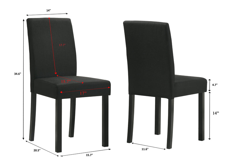 Set of 4 Resia Dining Chairs Black