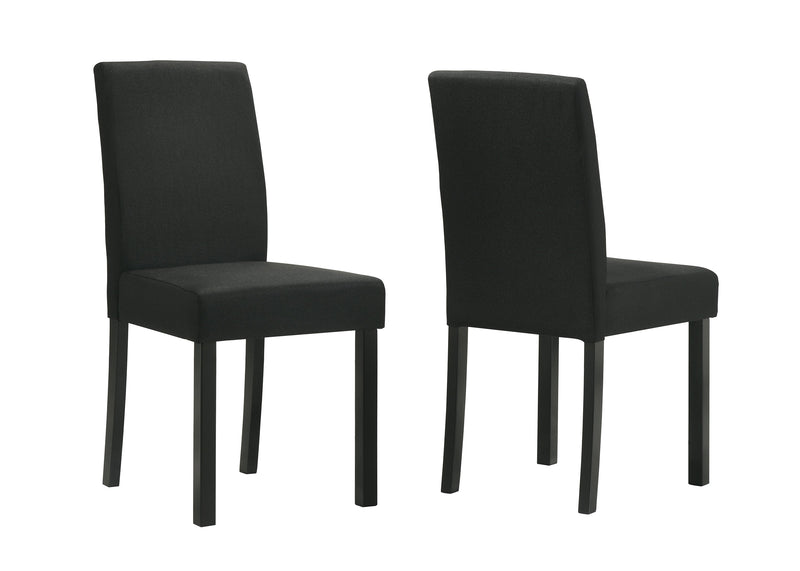Set of 4 Resia Dining Chairs Black