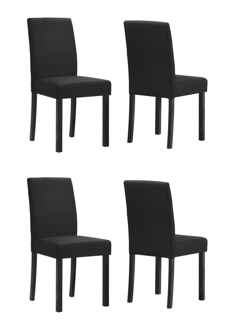 Set of 4 Resia Dining Chairs Black