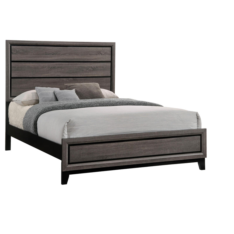 Watson Wood Queen Panel Bed Grey Oak - detail 3