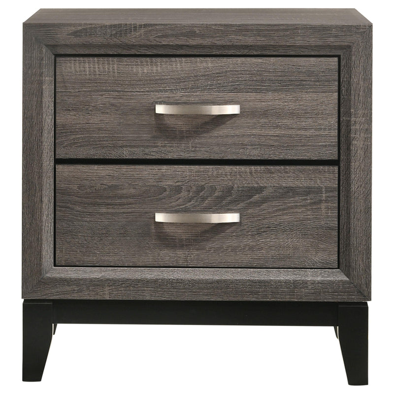 Watson 2-drawer Nightstand Grey Oak - detail 3