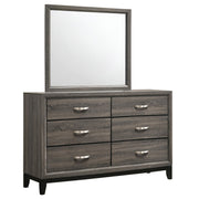 Watson 6-drawer Dresser with Mirror Grey Oak - alternate view