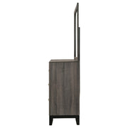 Watson 6-drawer Dresser with Mirror Grey Oak - detail 5
