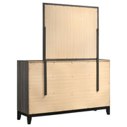 Watson 6-drawer Dresser with Mirror Grey Oak - detail 6