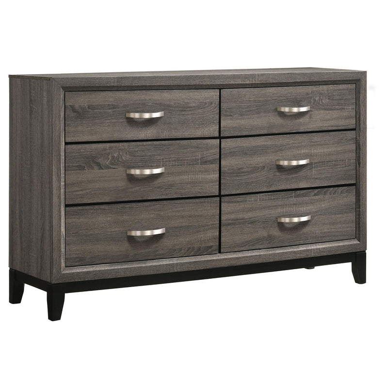 Watson 6-drawer Dresser Grey Oak - alternate view