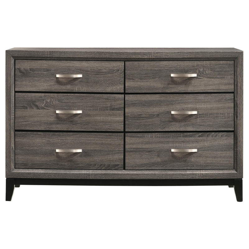 Watson 6-drawer Dresser Grey Oak - detail 3