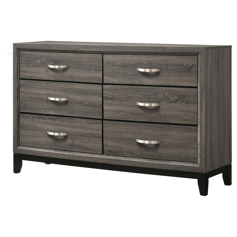Watson 6-drawer Dresser Grey Oak - detail 4