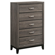Watson 5-drawer Bedroom Chest Grey Oak - alternate view