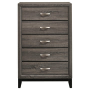 Watson 5-drawer Bedroom Chest Grey Oak - detail 3