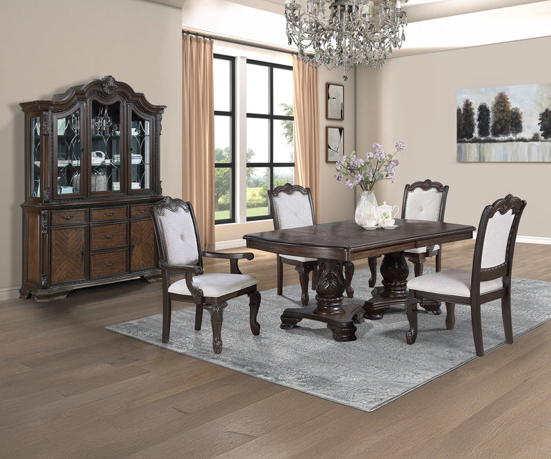Crownmark Kiera Dining Set - Coffee Brown