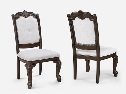 Crownmark Set of 2 Kiera Side Chairs - Coffee Brown