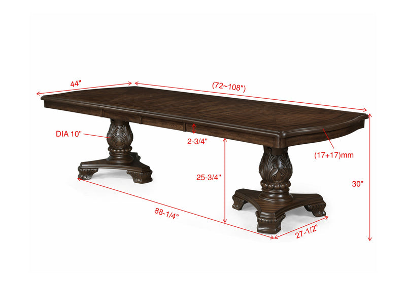 Crownmark Kiera Dining Set - Coffee Brown