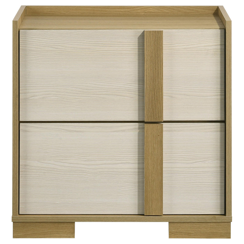 Hyland 2-drawer Nightstand Bedside Table Natural - detail 3