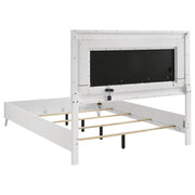 Cassia 5-piece Queen LED Bedroom Set White High Gloss - detail 4