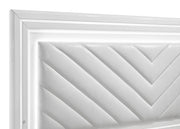 Cassia Queen LED Panel Bed White High Gloss - detail 7