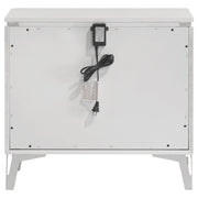 Cassia 2-drawer Nightstand Bedside Table White High Gloss - detail 5