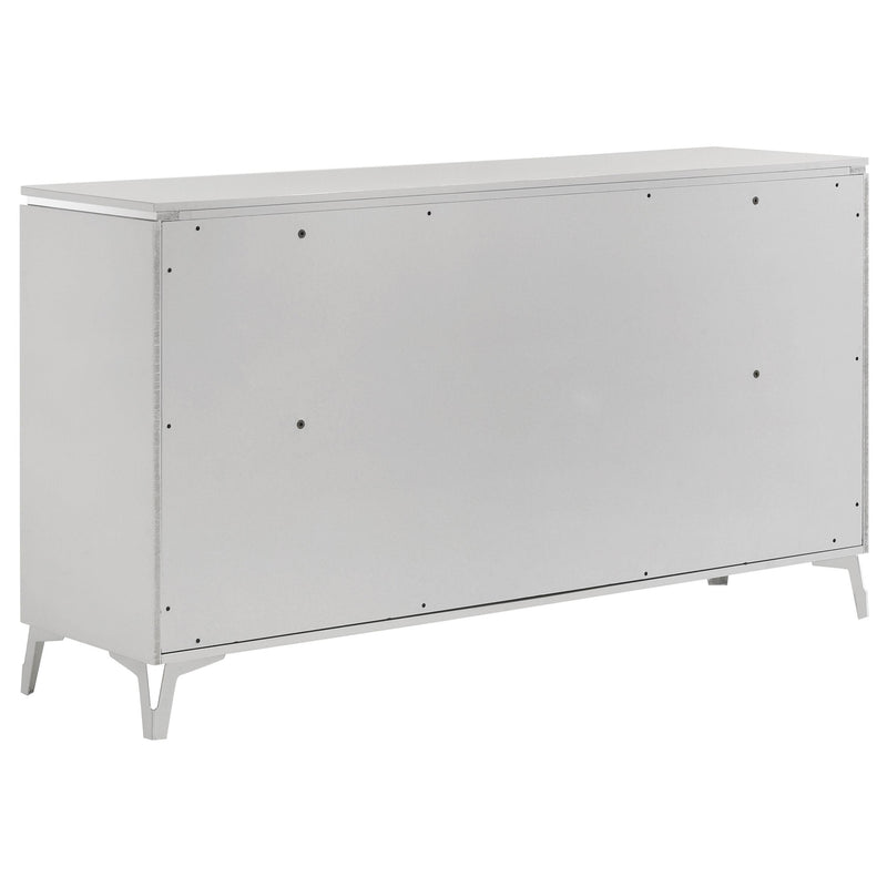 Cassia 6-drawer Bedroom Dresser Cabinet White High Gloss - detail 4