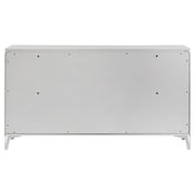Cassia 6-drawer Bedroom Dresser Cabinet White High Gloss - detail 5
