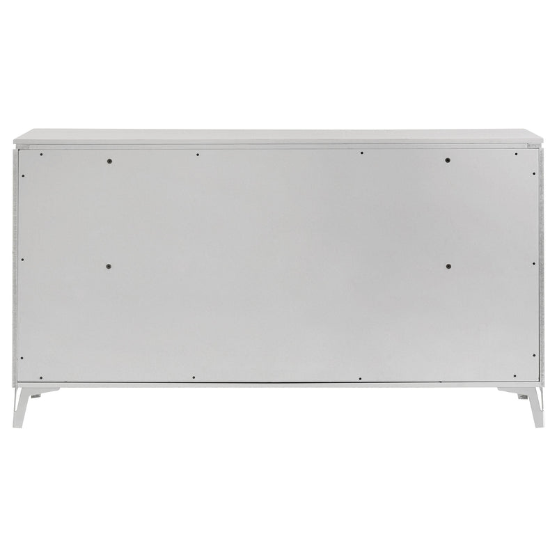 Cassia 6-drawer Bedroom Dresser Cabinet White High Gloss - detail 5