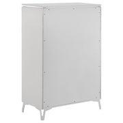Cassia 5-drawer Bedroom Chest of Drawers White High Gloss - detail 4