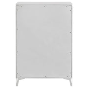 Cassia 5-drawer Bedroom Chest of Drawers White High Gloss - detail 5