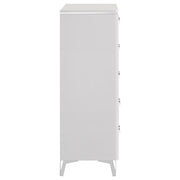Cassia 5-drawer Bedroom Chest of Drawers White High Gloss - detail 6