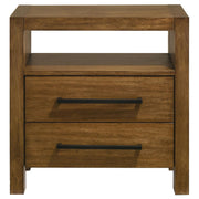 Adderley 2-drawer Nightstand Bedside Table Warm Brown - detail 3