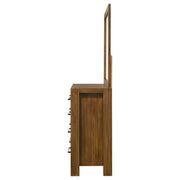 Adderley 8-drawer Bedroom Dresser and Mirror Warm Brown - detail 5
