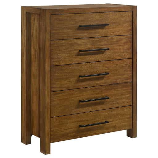 Adderley 5-drawer Bedroom Chest of Drawers Warm Brown - alternate view