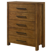Adderley 5-drawer Bedroom Chest of Drawers Warm Brown - detail 4