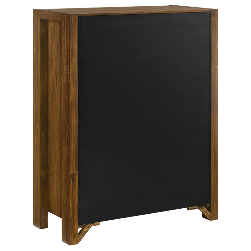 Adderley 5-drawer Bedroom Chest of Drawers Warm Brown - detail 6