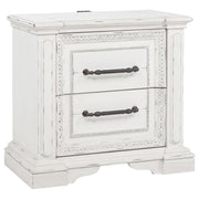 McKinney 2-drawer Nightstand with Dual USB Vintage White - alternate view