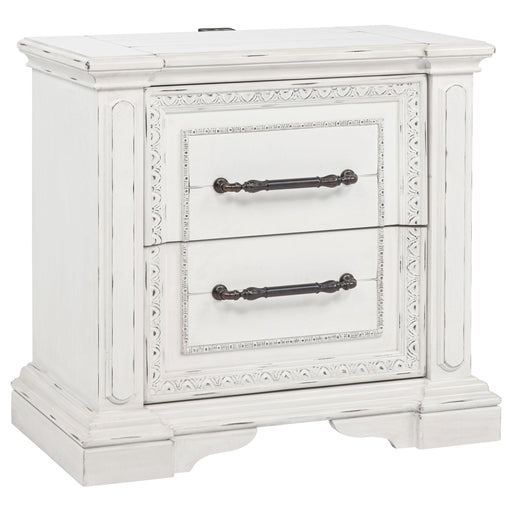 McKinney 2-drawer Nightstand with Dual USB Vintage White - alternate view